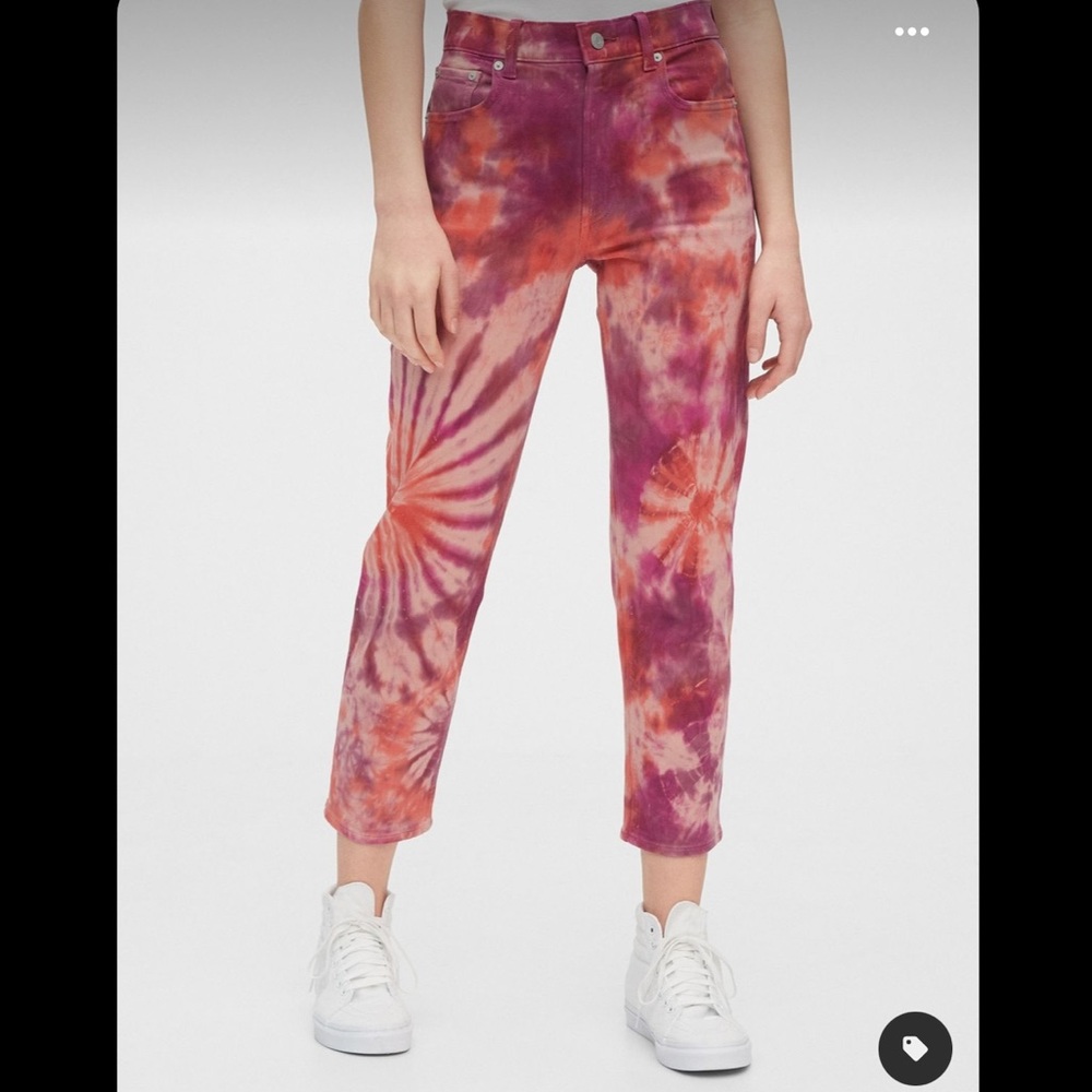 NWT Gap High Rise Tie Dye Cheeky Straight Jeans w/ Secret Smoothing Pockets